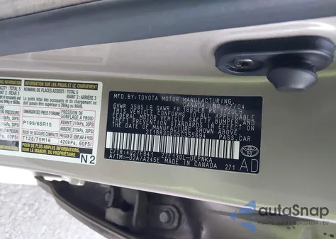 2005 Toyota Corolla Le from USA, damaged, VIN 2T1BR30E05C355694